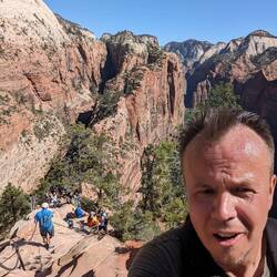 fast ständig nur aufwärts kraxeln, ich bin echt fertig