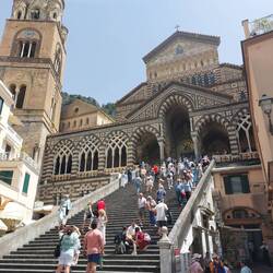 Piazza Duomo and to the left, Cathedral of Amalfi