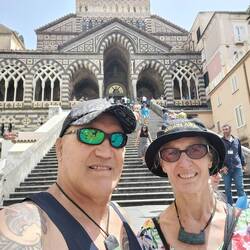 My gorgeous wife and I enjoying our holiday