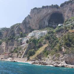 The cave area known as 'Mouth of the Shark'