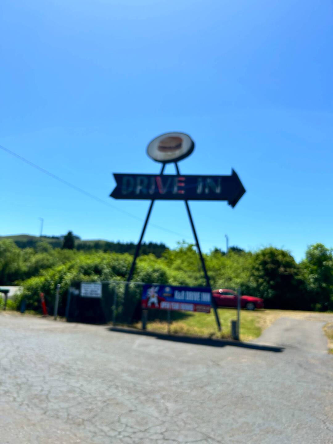 Burger and shake at rice hill