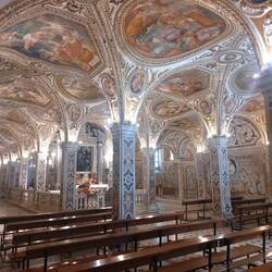 Stunning fresco art adorning the walls and ceilings