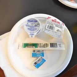 ....und so sieht Frühstück in amerikanischen Hotels aus