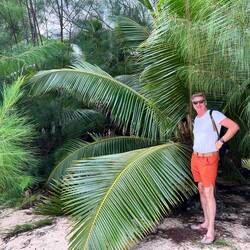 Hier haben wir vor 19Jahren gewohnt. Jetzt ist das Bungalow verfallen und die kleinen Palmen riesig