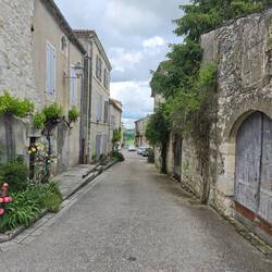Pretty streets run around the village