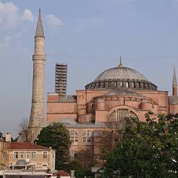 Hagia Sofia Grand Mosque from our terrace in Istanbul