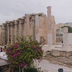 Ruins of Hadrians library in Athens