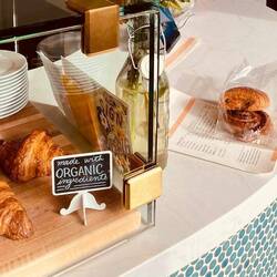 mit leckeren gesunden Dingen.