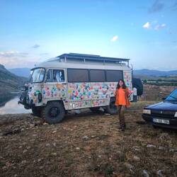 Der Grantapfel mit der Rennfahrerin