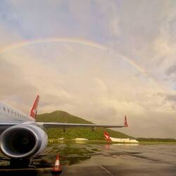 der Regenbogen verabschiedet mich ebenso aus Queensland🌈✈️