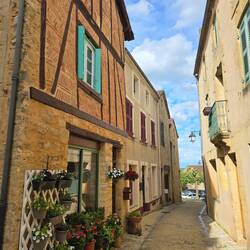 Cobbled streets and half timbered houses
