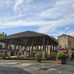 Medieval market square and covered hall is impressive