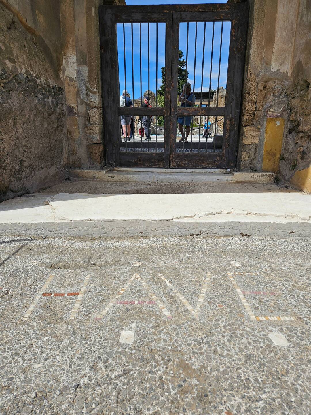 The welcome mat. Similar to "Salve" for you Latin learners!