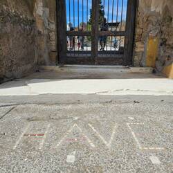 The welcome mat. Similar to "Salve" for you Latin learners!