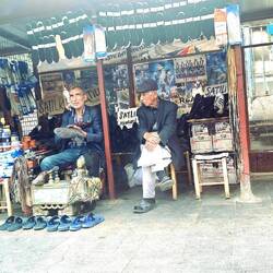 Einer der vielen Schuhputzer