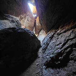 Another flat area - we climbed up, over and around, even in darkness!