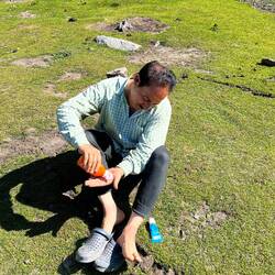 Showkat, nicht ich, hat den Sonnenbrand 🥵 erwischt.