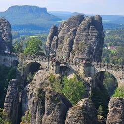 Blick auf die Basteibrücke