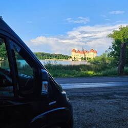 Unser Schlafplätzle für heute mit direkten Blick auf's Schloss...😍
