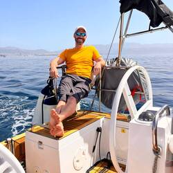 Der Skipper ist entspannt.