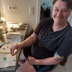 Einen Steffi-Stempel gab's auch. Aus frischer Möhre!