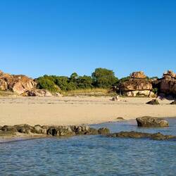 Our landing beach on Jar Island — Kimberley, WA.