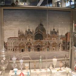 Micromosaics are glass pictures made from tiny sections of glass rods. (1400 fit into a square inch)
