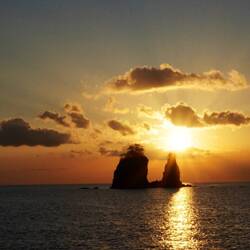 Sonnenuntergang auf dem Boot