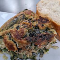 Spinach tortilla - on the road