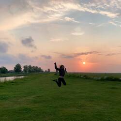 Mit einem Sonnenuntergang geht auch der Tag aller Tage zu Ende....