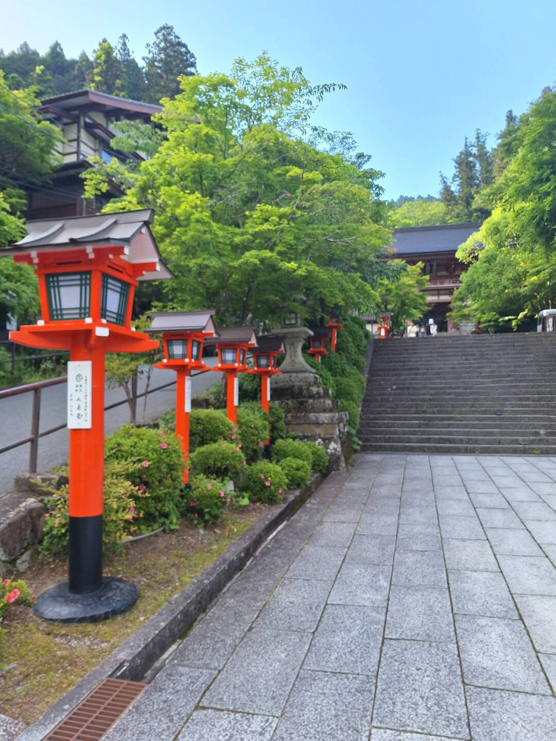 The start of the path at a large shrine