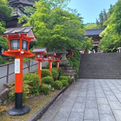 The start of the path at a large shrine