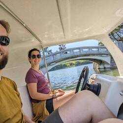 Of course we took a swan pedalo out for a turn (and raced the locals, though you can't go very fast)