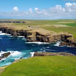 Vista drone di Yesnaby