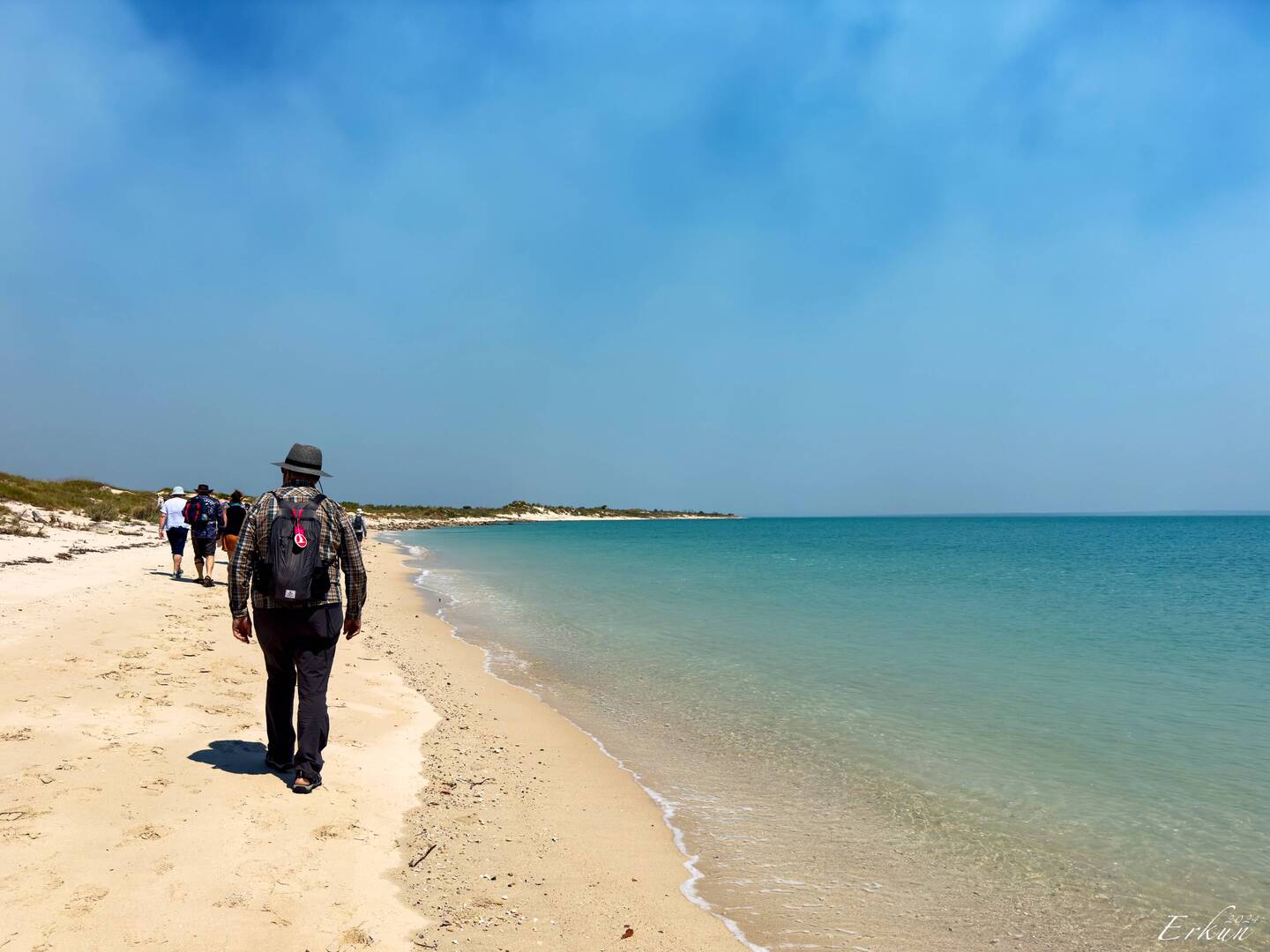 Walking along the beach to the salt pans ... Anjo Peninsula — Kimberleys, WA.