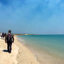Walking along the beach to the salt pans ... Anjo Peninsula — Kimberleys, WA.