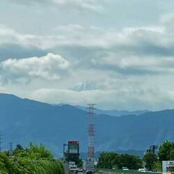 First glimpse of Mt Fuji from the coach.
