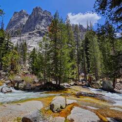Boulder-strewn river