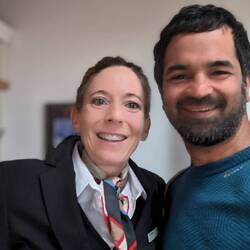 Nicole heading out for her flight