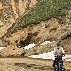 Onwards, past small snow remains