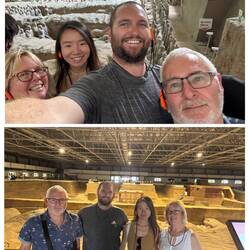 Top-selfie at pit #1 (bit cramped), Bottom-bit more space at pit #2