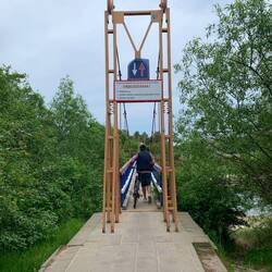 Mein Albtraum. Eine wackelnde Hängebrücke 😂