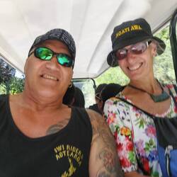 Or you could take a golf cart ride over the hill for €3 euro