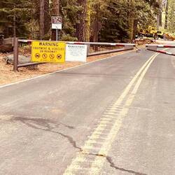 Die Straße zum Tiago Pass ist bereits nach 1 Meile gesperrt.