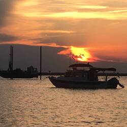 C-Traveler in the Sunset at Lamberts Point.