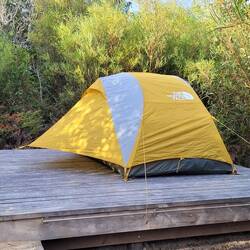 Our last night in the tent. Temperatures dropped below 0 deg with tents covered in ice the following