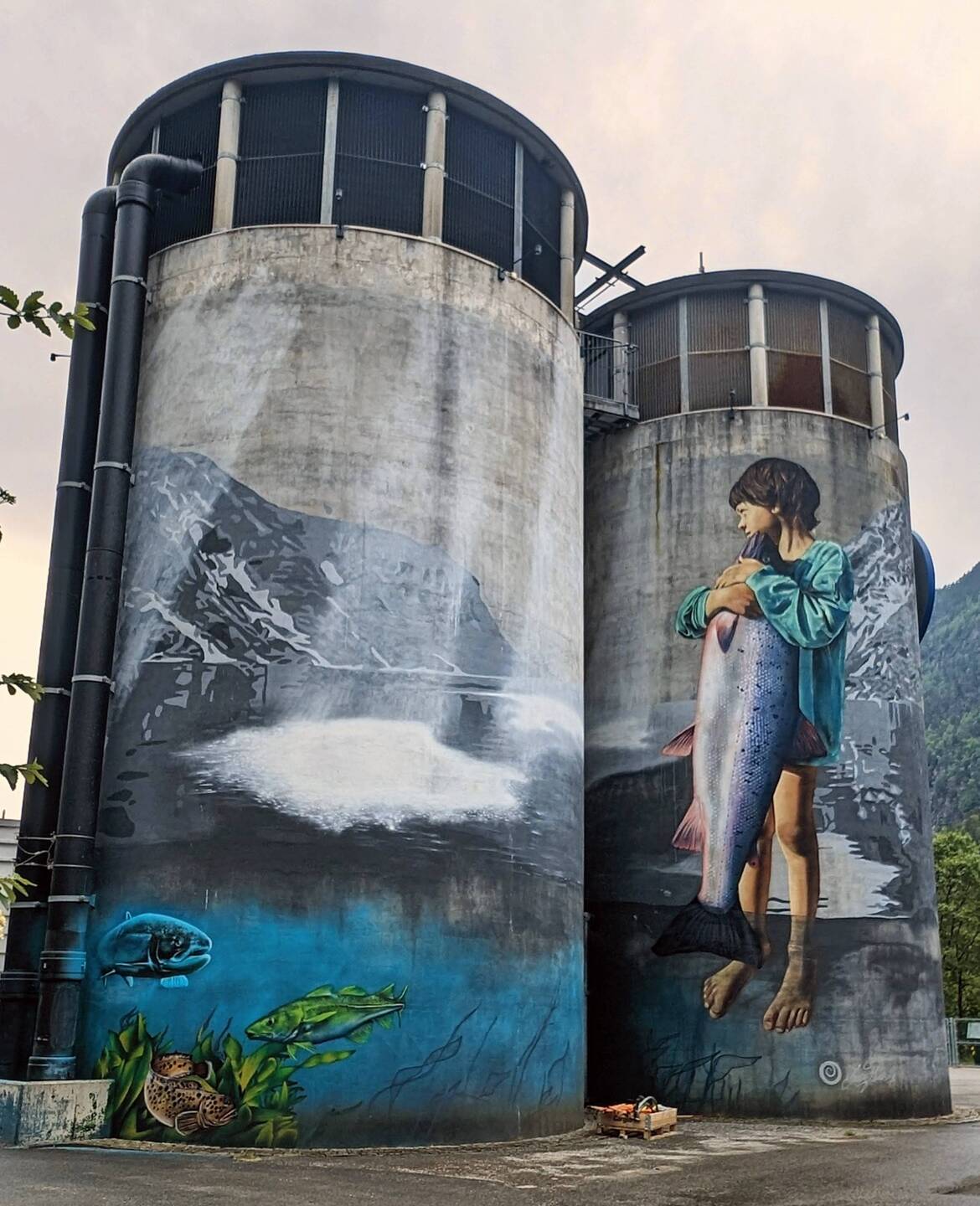 Auf dem Weg bei einem Meeres-Institut.