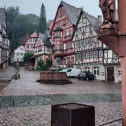 Start in Miltenberg im Regen