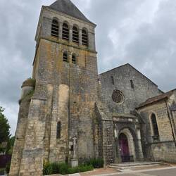 Mareuil church, overlooking the village