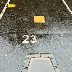 John Knox' Burial site under a parking spot in Edinburgh